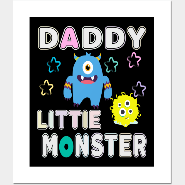 daddys little monster youth Wall Art by Darwish